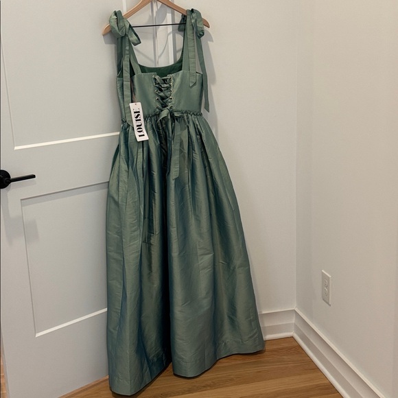 Louise New York Marie Dress Sage Green NWT Medium $489 **see notes - Picture 6 of 15